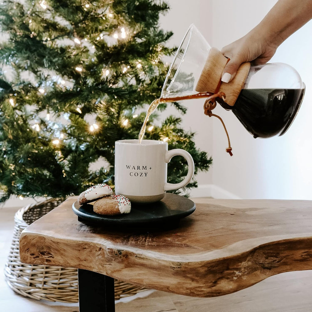 Sweet Water Decor Warm and Cozy Stoneware Coffee Mugs | Christmas Coffee Mugs | Microwave & Dishwasher Safe | 14oz Coffee Cup | Fall Gifts | Christmas Gifts for Her