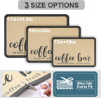 Coffee Mat - Absorbent Hide Stain Rubber Backed Dish Drying Mat for Kitchen Counter - Bar Mats for Countertops Accessories Fit Under Coffee Maker Espresso Machine