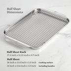 Hestan Provisions OvenBond – 4-Piece Tri-ply Sheet Pan & Stainless Steel Cooling Rack Set