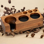 Espresso Tamping Station, Acacia Wood Tamper Station, 54-58 MM Coffee Tamper Holder, Espresso Machine Accessories