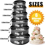 6PCS Springform Pan Round Non Stick Cheesecake Pan Durable Cake Baking Pans with Removable Bottom Cake Molds for Baking