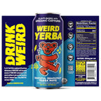 Drink Weird Organic Grateful Grapefruit Yerba Mate – 16oz Cans, 160mg Organic Caffeine, Pack of 12 – Grateful Dead Collab, Healthy Energy Drink Alternative