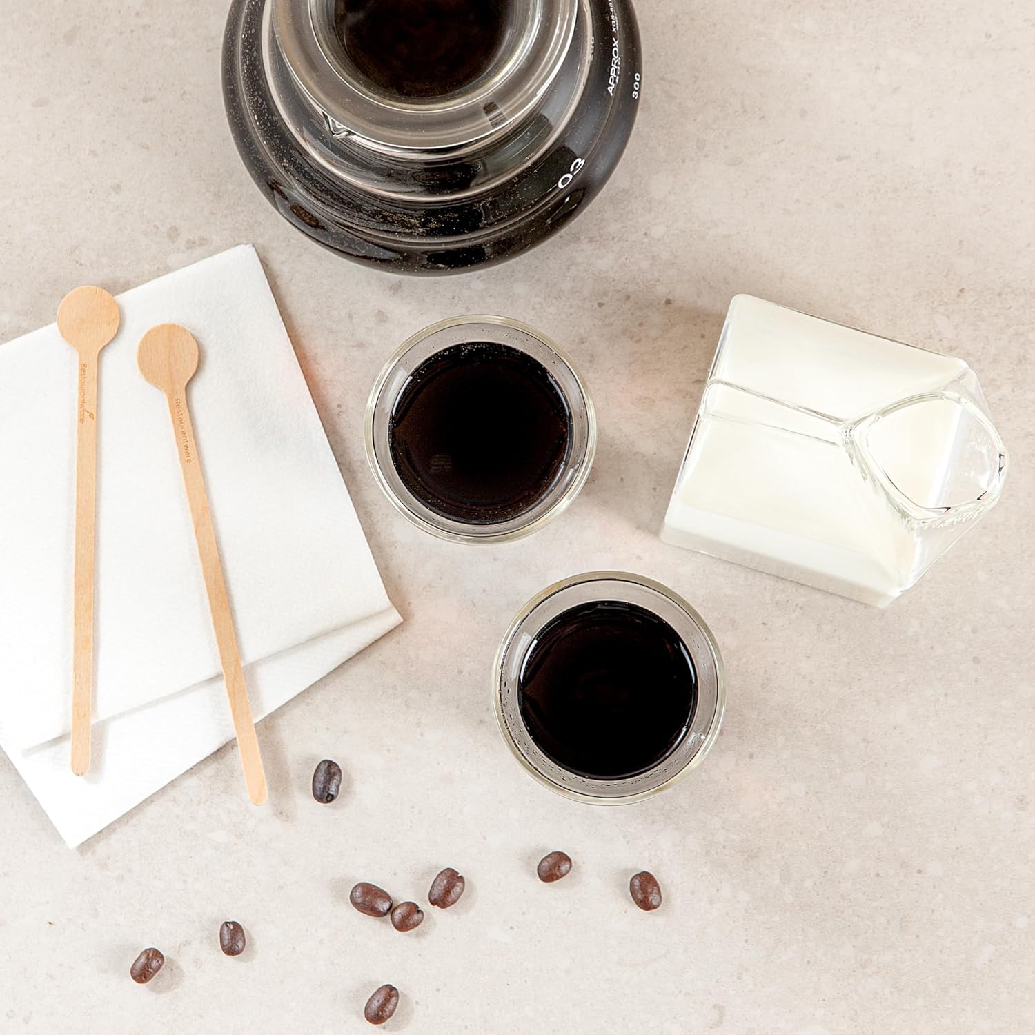 Restaurantware-Forma Professional 3.4 oz Double Wall Shot Glasses, 12 Insulated Espresso Cups - Dishwashable, Reusable, Clear Glass Coffee Cups, Freezable, For Hot Or Cold Beverages