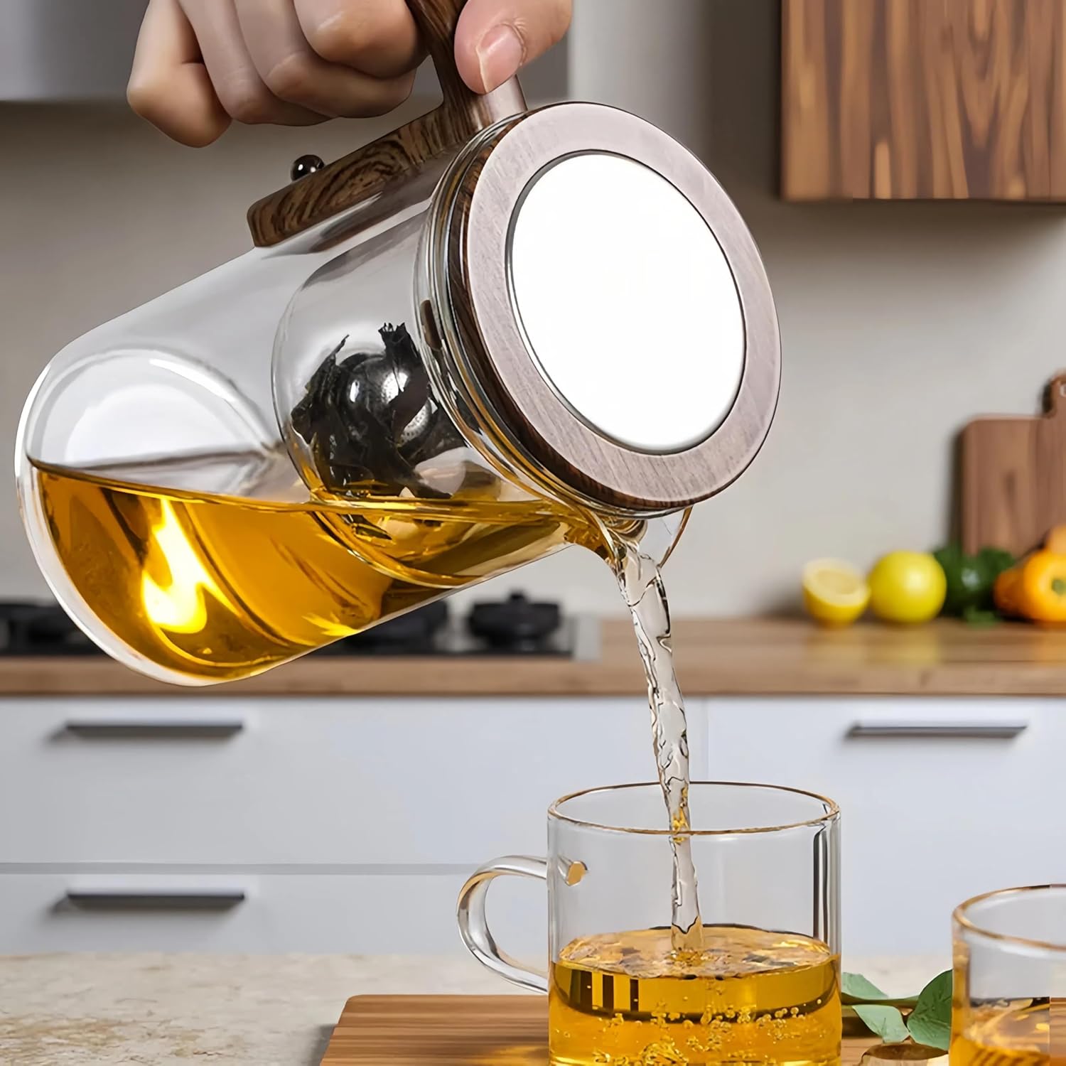 Enchanti Tea Pot, Creative Witchcraft Magic Glass Teapot, Detachable Loose Tea Glass Tea Infuser, Ideal for Tea Steeper -20oz (approx. 600 ml)