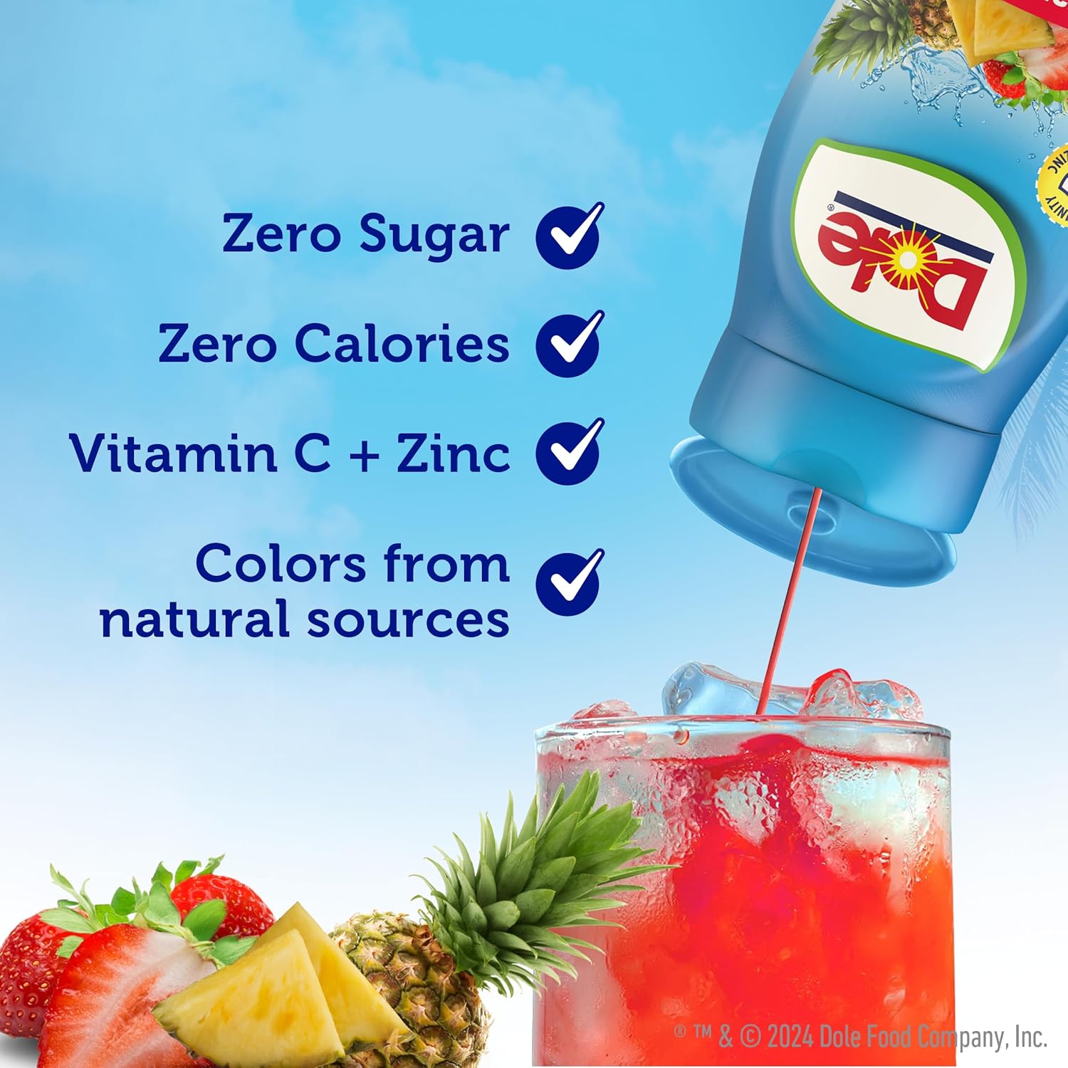 Dole Strawberry Pineapple Liquid Water Enhancer - Sugar Free & Delicious, Makes 160 Flavored Water Beverages - Pack of 4