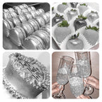 Silver Edible Glitter Spray - 10g Edible Silver Glitter for Cakes Food Grade Metallic Shimmer Powder Cake Sprinkles for Cookie Decorating Chocolate Strawberry