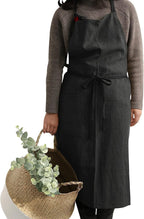 HANEE Kitchen Apron for Women & Men (9 Colors) Linen Cooking Aprons with pocket