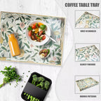 Spsyrine Lemon Serving Tray with Handles, Plastic Decorative Tray for Coffee Table, Living Room, Home Decor