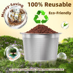 2 Pack Reusable K Cups Coffee Pods for Keurig 1.0: Stainless Steel Refillable K Cups - Reusable Coffee Filters for Keurig Coffee Machine, BPA-Free, SUS 304‌, Scoop, Heat Resistant Handles