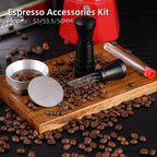 51mm WDT Tool Espresso Accessories Kit,GdHaHSP Dosing Funnel and Puck Screen Set,Espresso Stirrer Distribution Tool,Espresso Whisk for espresso tools