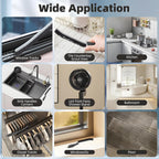 Hard Bristle Crevice Cleaning Brush-Thin Gap Scrub Brush, Small Cleaning Brush, Grout Brush, Kitchen Brush, Cleaning Tools for Toilet, Bathroom, Sink, Home, Household, Window (6, Lichen Blue)