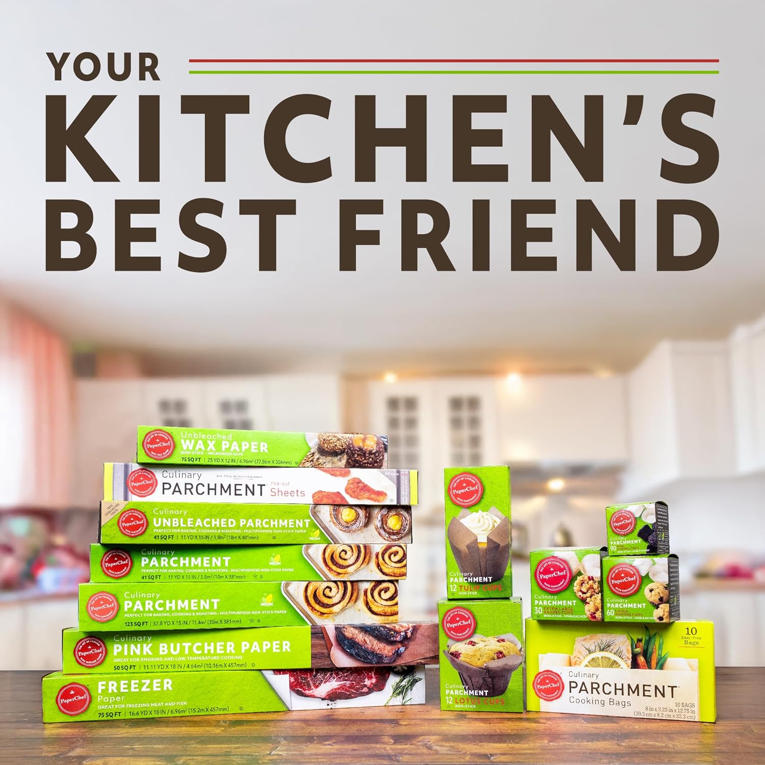 X-Large Parchment Baking Cups - Easy Release, Non-Stick Paper - 30 Count