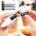 Zulay Kitchen Powerful Milk Frother Wand With 4 AA Duracell Batteries - Ultra Fast Handheld Drink Mixer - Electric Whisk Foam Maker for Coffee, Lattes, Cappuccino, Matcha & Creamer -