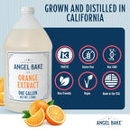 Pure Valencia Orange Extract 5X - Natural Essence for Beverage Formulations, Bulk Manufacturing, Professional Food Developers - Kosher Certified, Vegan, Gluten-Free, Keto Friendly (1 Gallon)