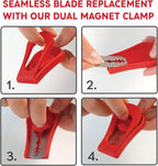 Upgraded Extractable & Magnetic Bread Lame Dough Scoring Tool - Professional Sourdough scoring tool for Sourdough Bread baking & Bread Making Tools - Scoring Patterns booklet & 5 Razor Blades