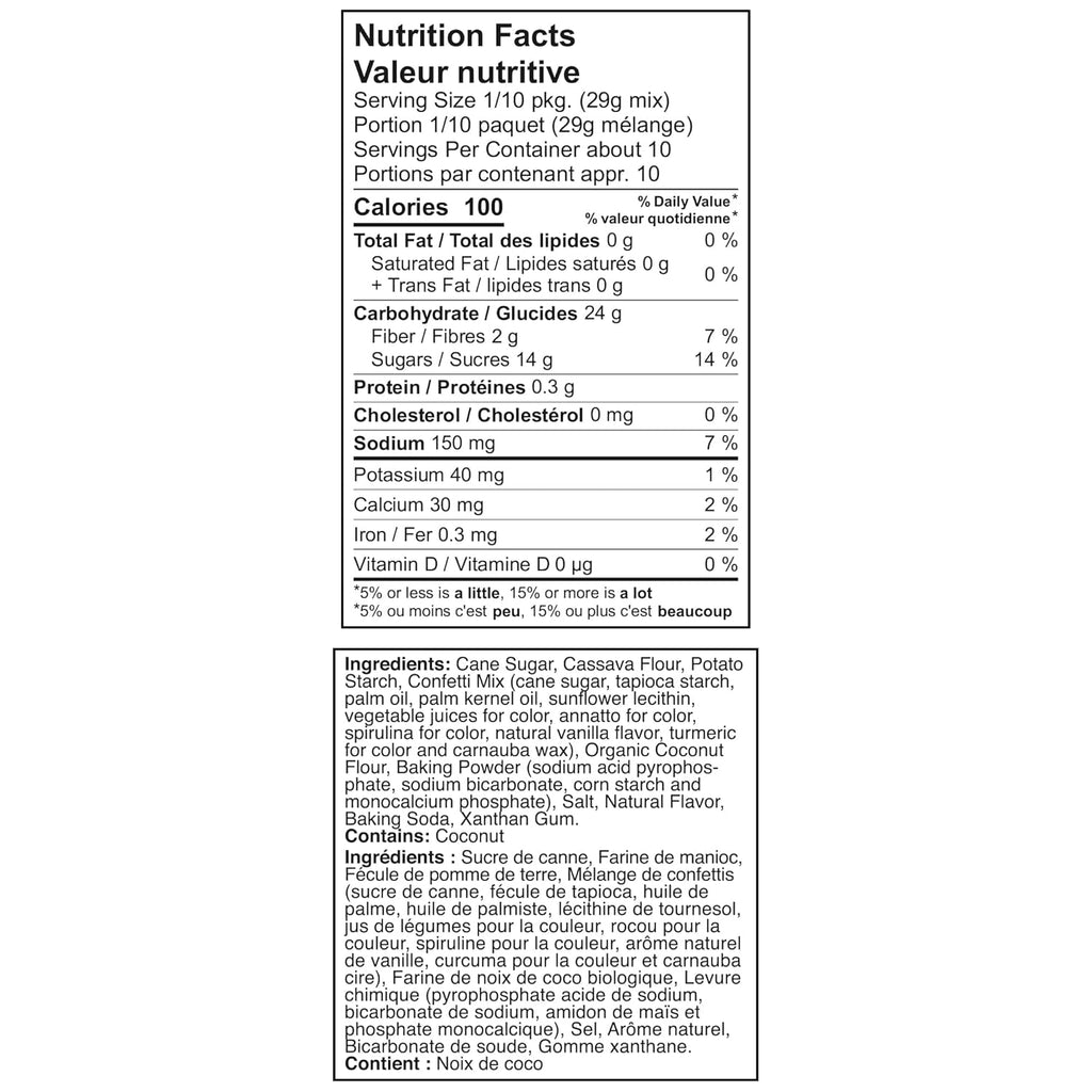 XO Baking Co. Gluten Free Small Batch Confetti Cupcake & Cake Mix - Includes Sprinkles Without Artificial Dyes; Non-GMO; Rice Free; Peanut Free; No Preservatives, Artificial Flavors or Colors, 10oz