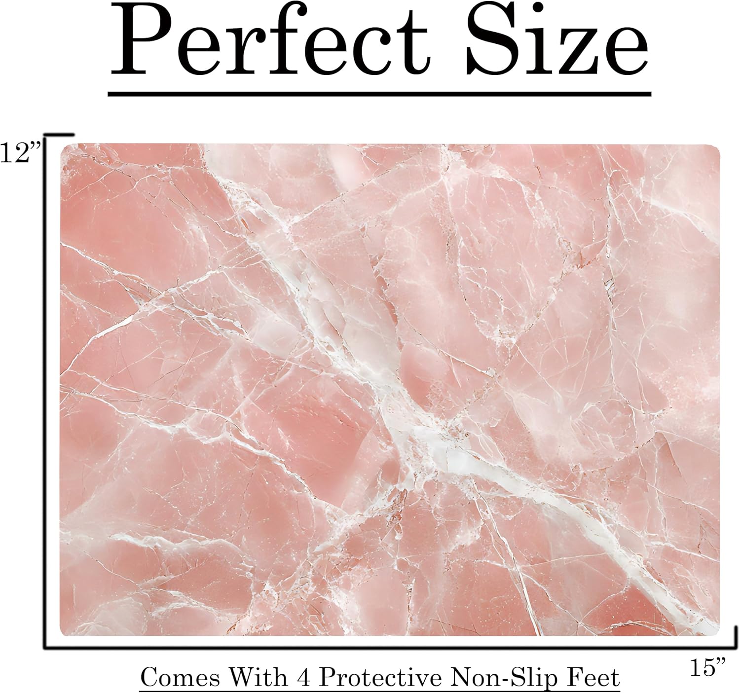 White Pink Rose Quartz Agate Marble Kitchen Glass Cutting Board Ocean Decorative Gift Marbled Granite Stone Rock Gift For Her Mom Wife (White Pink)