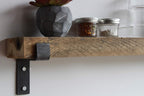Urban Legacy Accent Shelves | Reclaimed Barn Plank | Set of 2 with Full Brackets (Natural 48"x 4.5"x 2")