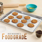 26 * 16 inches Grey, Non-Slip Silicone Baking Sheets - Baking Mat with 0.7mm Thickness - Non-Stick Pastry & Cookie Mat for Kitchen Counter for Rolling Out Dough with Measurements.