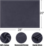 Kitinjoy 100% Cotton Waffle Weave Kitchen Towels, 4-Pack Super Soft and Absorbent Dish Towel for Drying Dishes, Kitchen Hand Towels, 20 in x 28 in, Dark Grey