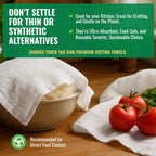 Flour Sack Towels | Tea Towel for Crafts| Kitchen Dish Cotton Blank Towel for Embroidery| Baking Bread Proofing Linen Cover| Thick Absorbent Quick Dry| 7 Pack 33"x38" Natural