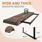 24" Acacia Live Edge Floating Shelves Set of 2 - Wall Mounted Wooden Shelf for Stylish Home Décor - Dark Walnut Color 24x7.5x1.5 Inches