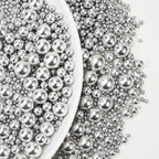 Silver Pearl Sugar Sprinkles for Cake Decorating, 150g/5.29oz Mix Size, Edible Candy Pearls, Cake Decorations, Cupcakes & Cake Toppers, Holiday, Wedding Party, Easter, Christmas Supplies
