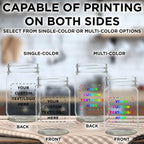 DISCOUNT PROMOS Custom Decorating Mason Jars 12 oz. Set of 10, Personalized Bulk Pack - Glass Jars for Overnight Oats, Candies, Fruits, Pickles, Spices, Beverages - Clear