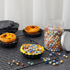 Tessco Pie Weights for Blind Baking, 3.2 lb Ceramic Pie Weights Beads to The Rim Crust Reusable Ceramic Stoneware with Plastic Container(Cute Colors)