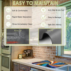 Kitchen Mat Swirl Colorful Textured Dish Drying Mat 16"x24" Bsorbent Coffee Maker Mat for Sink Dishes or Under Rack Kitchen Counter Accessories Absorbent Hide Stain Rubber Backed Dish Drying Pad