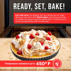 Tart Pan – Quick Release Removable Base, Non-Stick Fluted Edge, Durable Steel - Create Perfect Pies, Fruit Tarts, and Quiches with Ease