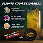 MONÉGASQUE Canary Yellow Edible Glitter for Drinks 10g – Yellow Edible Glitter for Cakes & Cocktails – Halloween Cocktail Drink Shimmer Flakes - Food Decorating & Cake Decorations Spray Dust