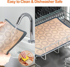 HOOMIL Macaron Silicone Baking Mats 2-Pack, 16.5" x 11.6" Half Sheet Size Macaron Silicone Mat, Non-Stick, Reusable, Food Safe Baking Mats - Brown+Gray