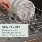 Ultra Cuisine Oven-Safe, Dishwasher-Safe 100% Stainless Steel Cooling & Baking Rack Set - Tight-Wire Bake for Oven Cooking - Heavy Duty - 8.5x12 - Set of 2 - Small Quarter Sheet Pan Cooling Racks