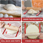 6Pcs Silicone Rolling Pin Guides, Dough Leveler Sticks Dough Ruler Measuring Dough Strips Guides Pastry Ruler Perfection Sticks for Thickness Guide Pastry Cookie Kitchen Restaurant