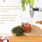 Glass Food Storage Containers Jars with Airtight Bamboo Lid 30 oz 8 pcs, 890 ml Pantry Organization Jar, Glass Terrarium with Lid, Spice, Flour and Sugar Container, Canister Set for Kitchen Counter