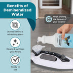 Steam & Go Demineralized Water - Multisurface Cleaner, PVC-Free Ready-to-Use for Mops & Floor Steamers - Ideal for Kitchen, Bathroom, & Home Surfaces - Clean Ocean Scent - 32oz (Pack of 18)
