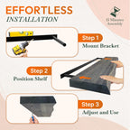 36" Acacia Live Edge Floating Shelves Set of 2 - Wall Mounted Wooden Shelf for Stylish Home Décor - Mocha Color 36x7.5x1.5 Inches