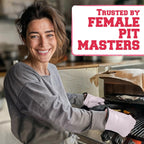 KITCHEN PERFECTION XL Silicone Smoker Oven Gloves for Women -Extreme Heat Resistant BBQ Gloves -Handle Hot Food Right on Your Grill Fryer&Pit|Waterproof Grilling Cooking Mitts|Superior Set+3 Bonuses