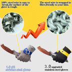 Schwer ANSI A9 Cut Resistant Glove, Food Grade Stainless Steel Wire Mesh, Knife Cutting Gloves, Butcher Meat, S(Pack of 1)