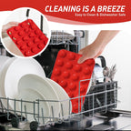 2 Pack 24 Cups Silicone Mini Muffin Pan with Metal Reinforced Frame Silicone Molds Cupcake Cake Baking Cheesecake Pans Cookie Baking Chocoflan Cupcake Mold Mini Bundt Cake Pan Women Gift