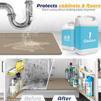The Original Under Sink Mat - Silicone Waterproof mat, Adjustable, Easy to Clean, Kitchen cabinet liner, Disifenction Surface - 31" x 22" or smaller (Brown, 31" x 22")