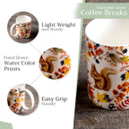 Maison d' Hermine Coffee Mug with Handles Fine Bone China Mugs Pack of One Tea Cups for Hot Beverages Cappuccino Latte Home Restaurant Office Perfect for Gift (Sous-Bois - Foret, 15 Ounce)