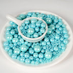 Kasvan Blue Pearl Sugar Sprinkles - Edible Candy Pearls 130g/4.58 Oz, Mix Size, Baking Cake Decorations, Ice Cream Toppings and Cookie Decorating, Wedding Party Chirstmas Supplies