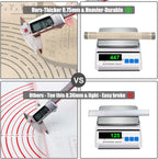 Silicone Pastry Mat 36x24 Inch Nonstick Baking Mat Perfect for Dough Mat, Pastry Board, Kitchen Counter Mat - For Dough, Pastry, Pie Crust, Fondant, Cookies, Bread, Pasta/Pizza, Grey