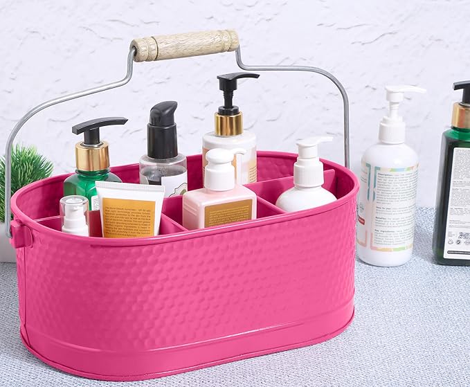 Alpha Living Home Silverware Organizer - Metal Kitchen Drawer & Utensil Organizer, Drawer Organizer for Forks, Knives, Multipurpose Kitchen Organizers and Storage Solution (Pink)