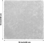 Shimeyao 30 Pcs Edgeless Microfiber Plush Towels for Cars Detailing Drying Wash Polishing Absorbent Cleaning Cloths, 500 GSM, 16 x 16 Inch(16 x 16 Inch,Light Gray,30 Pcs)