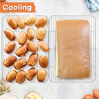 P&P CHEF Cooling Baking Rack Pack of 2, Stainless Steel Cooling Racks for Cooking Baking Roasting Grilling Drying, Dense Wires & Smooth Edge, Easy to clean, Silver, 16.6" x 11.5"