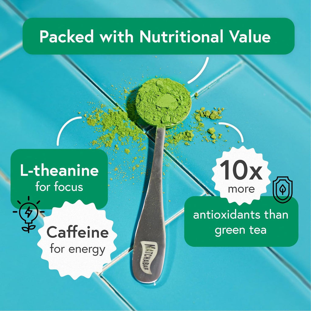 Matchabar Matcha Powder (80g) - Ceremonial Grade Authentic Japanese Matcha Green Tea Powder - Matcha Green Tea Powder Harvested in Japan - Matcha Tea Powder Latte - Zero Sugar, Vegan & 0 Calories