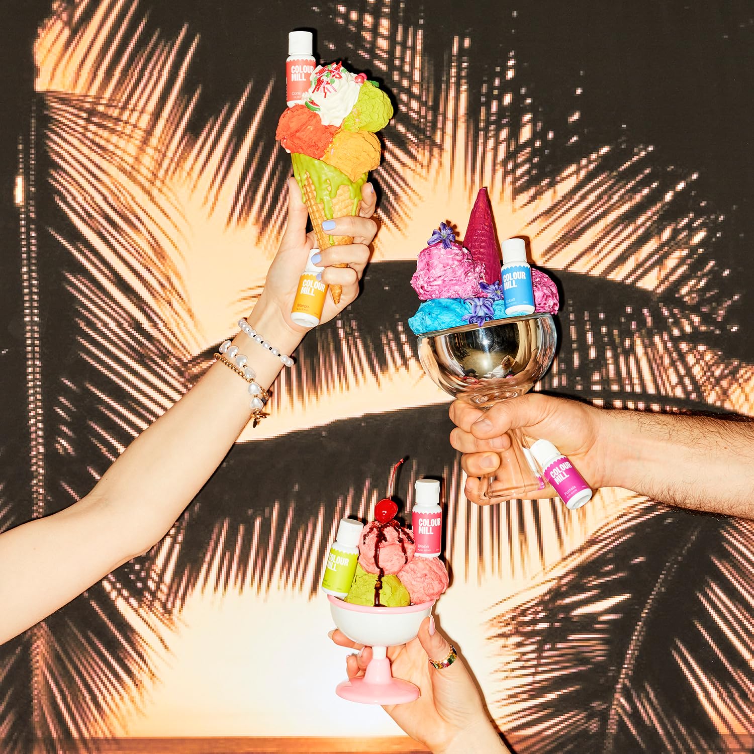 Colour Mill Oil-Based Food Coloring, Tropical Pack: 20 Milliliters Each of 6 Colors - Cobalt, Coral, Fuchsia, Kiwi, Mango and Melon